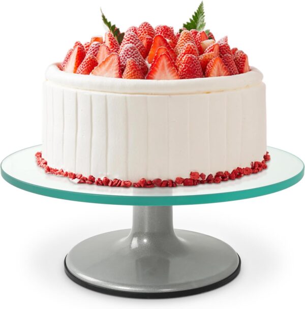 Uten Glass Cake Turntable for Decorating